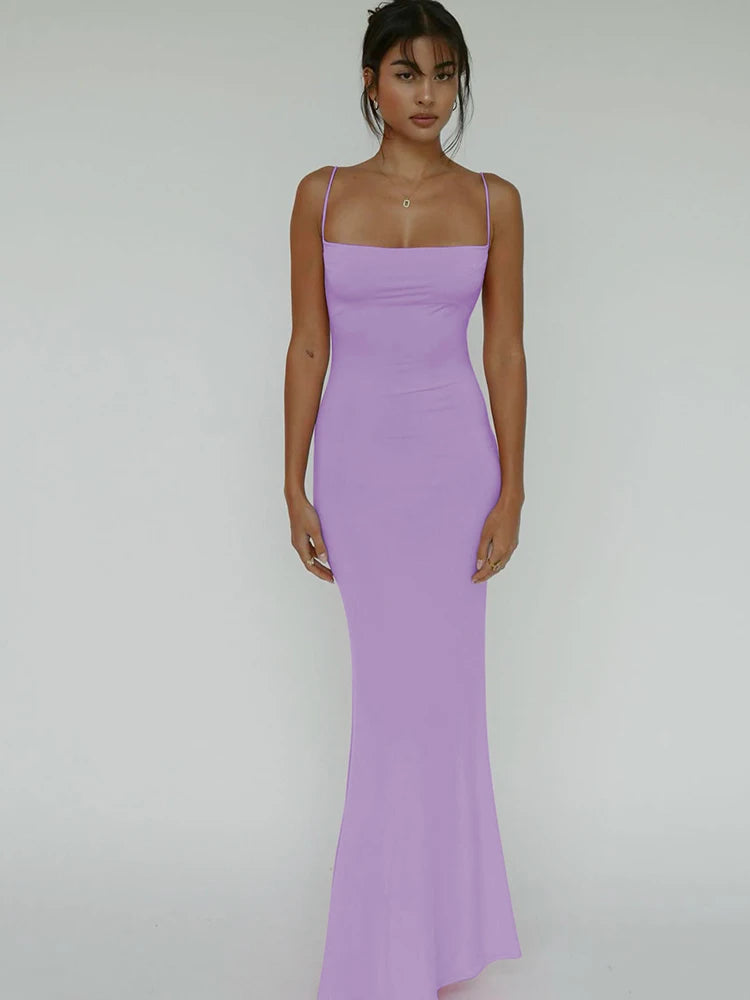 Hugcitar Backless Maxi Dress