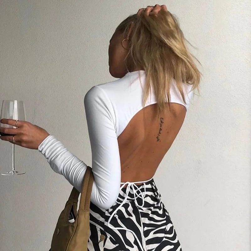 Summer Crop Top - Long Sleeve Casual