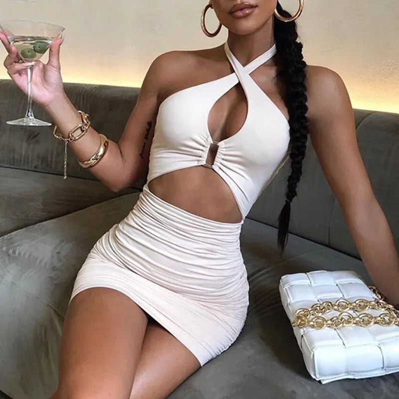 Hollow Out Bodycon Mini Dress
