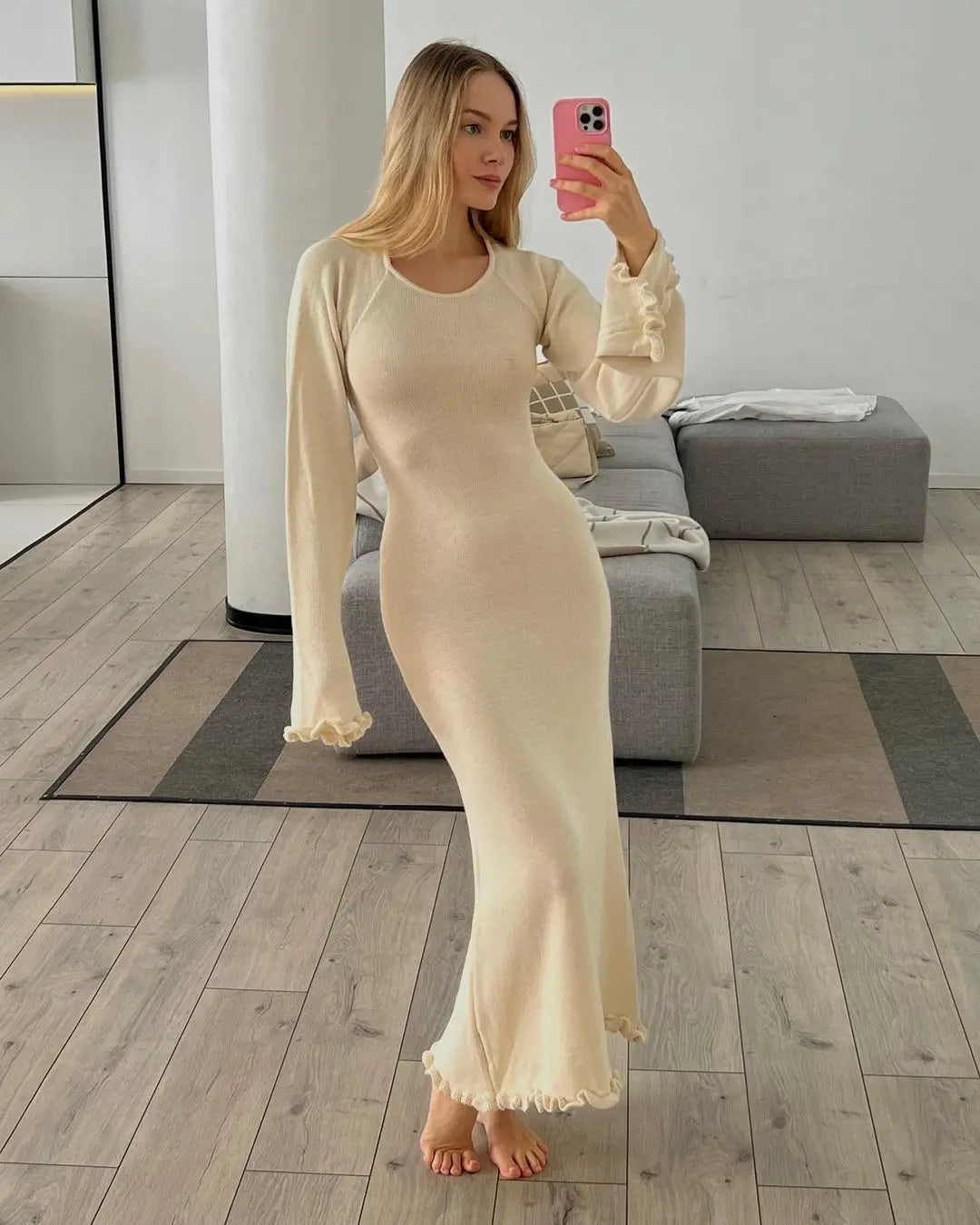 Knitted Sweater Maxi Dress