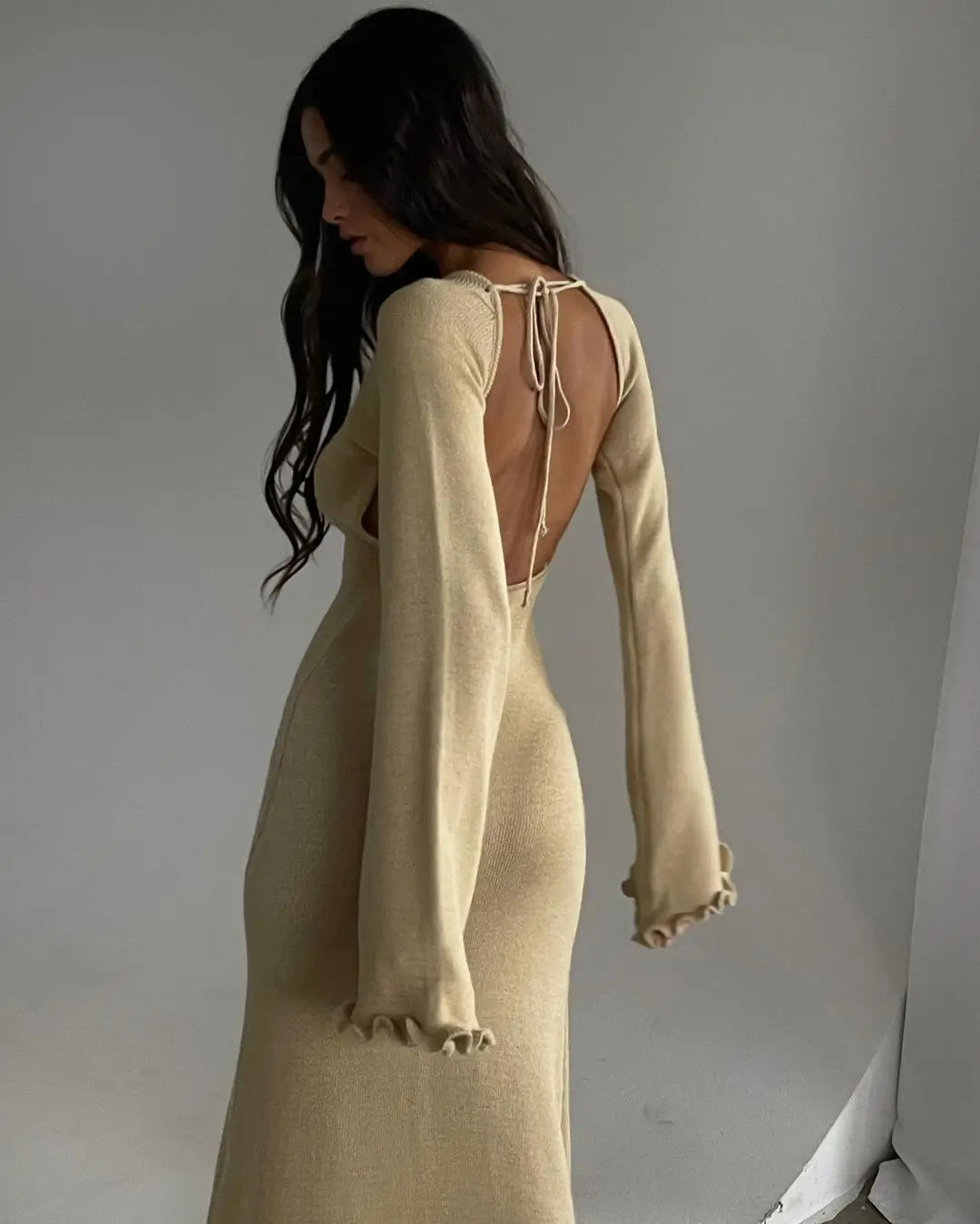 Knitted Sweater Maxi Dress