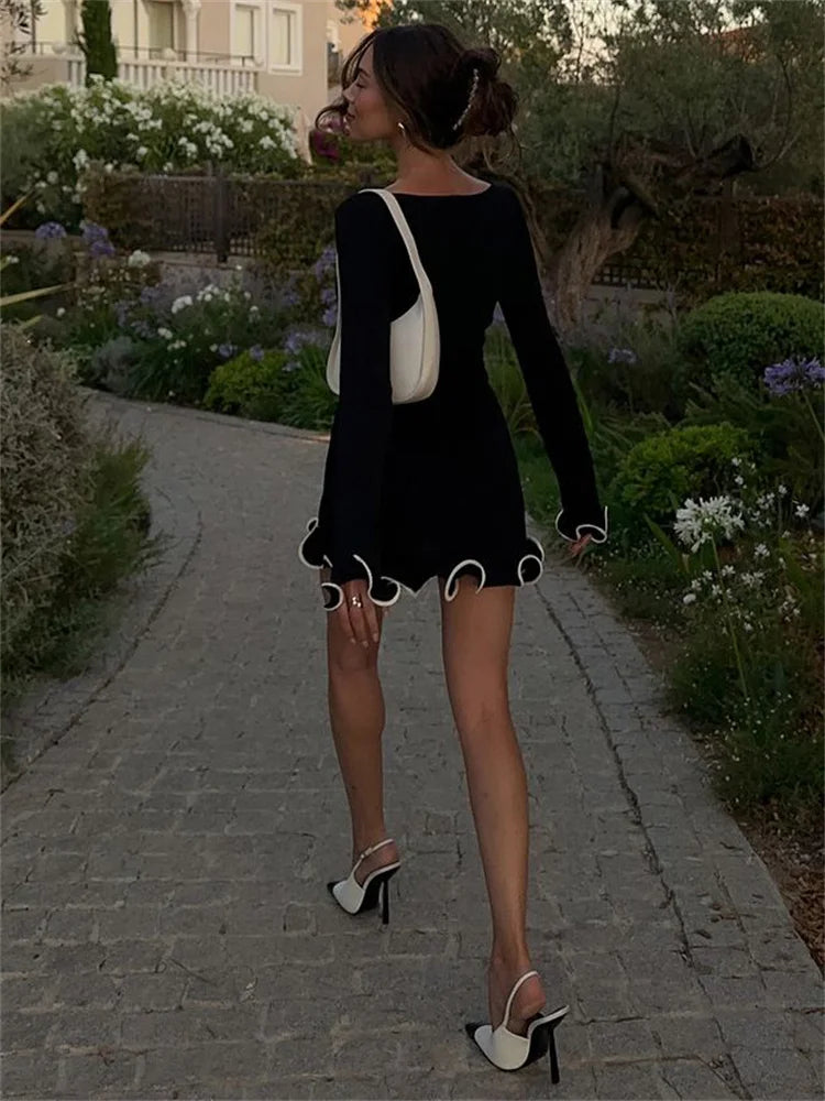 High Waist Mini Dress