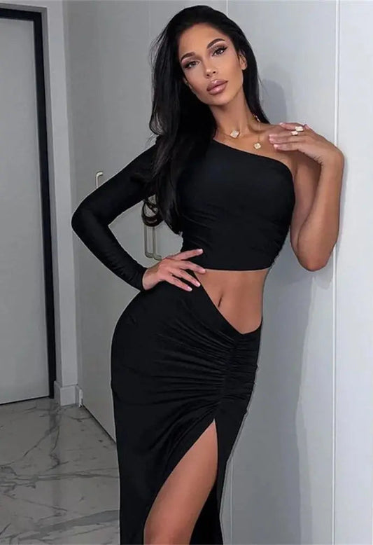 Cut-Out One Shoulder Dress