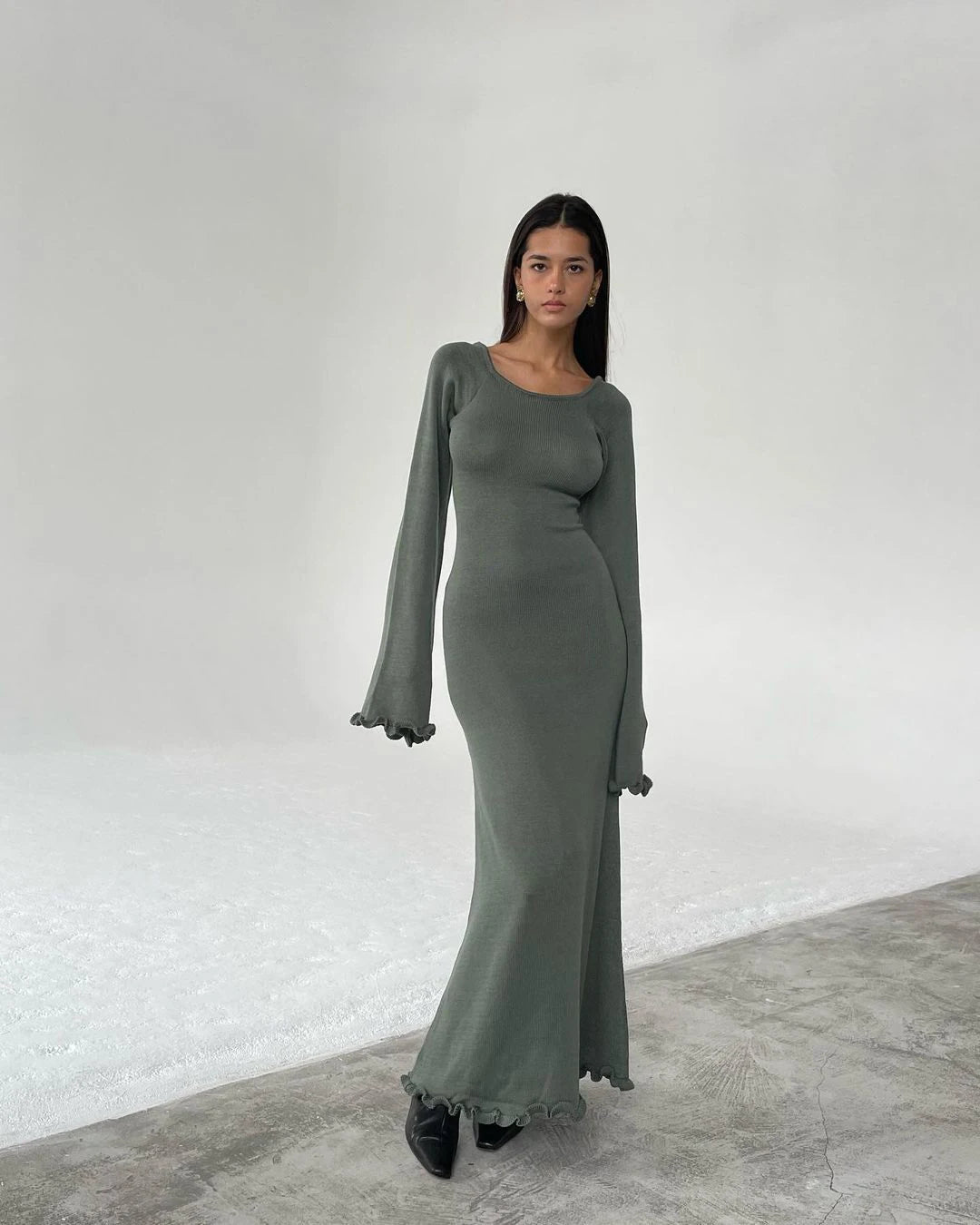 Knitted Sweater Maxi Dress