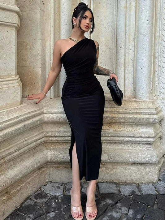Sleeveless / Backless Slim Maxi Dress
