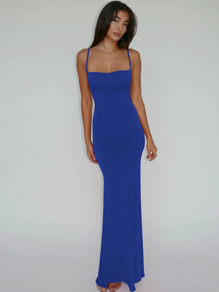 Hugcitar Backless Maxi Dress