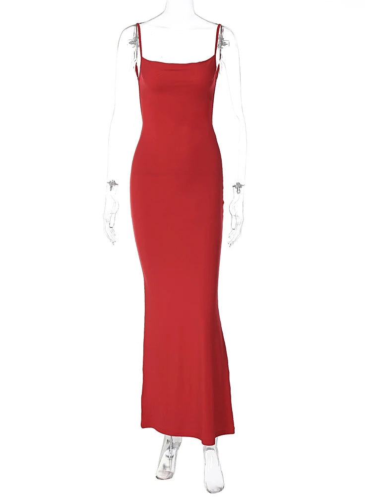 Hugcitar Backless Maxi Dress