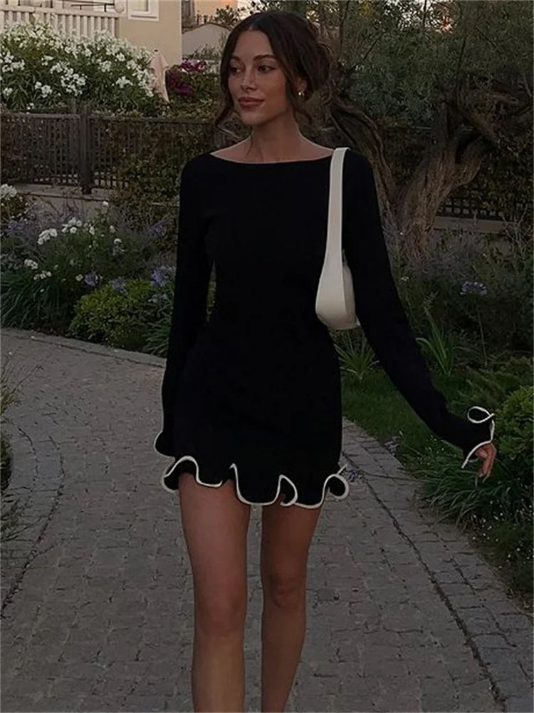 High Waist Mini Dress