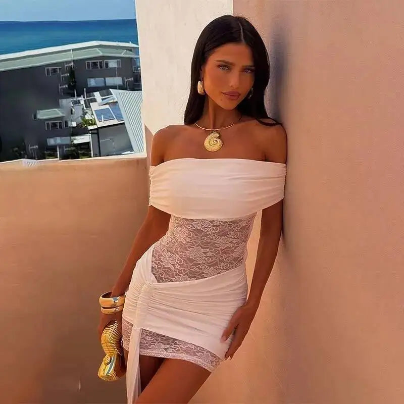 Off-Shoulder Bodycon Mini Dress
