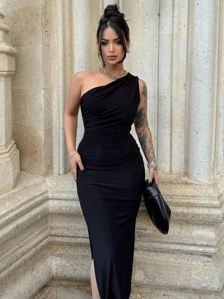 Sleeveless / Backless Slim Maxi Dress