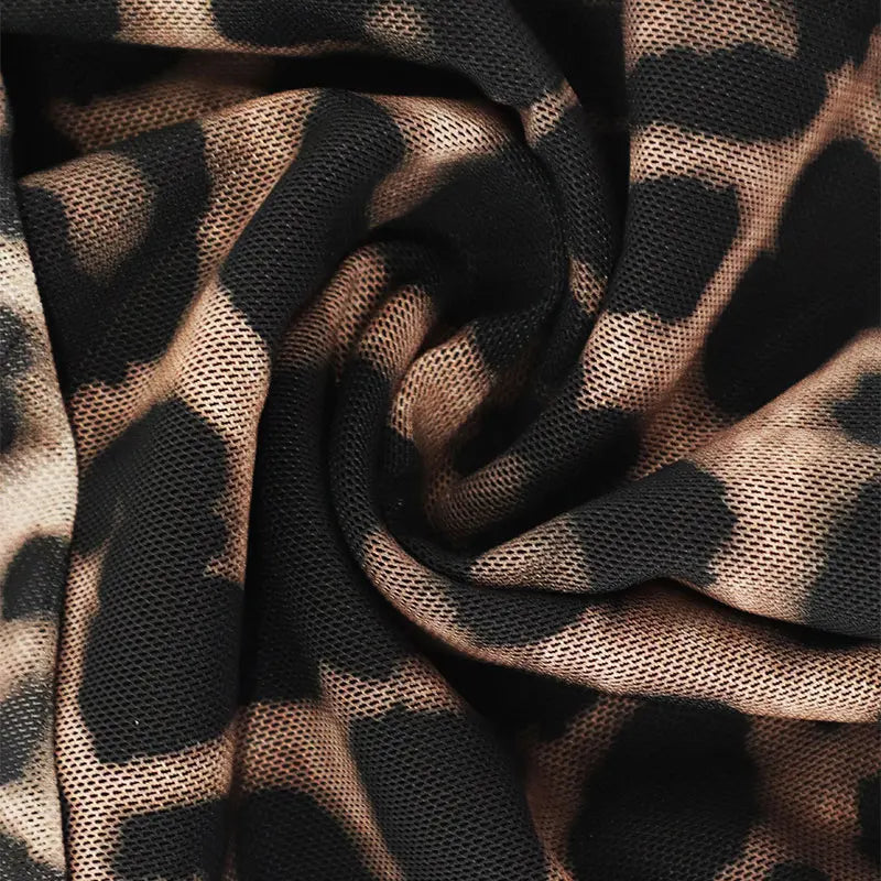 Sexy Backless Leopard Long Sleeve top