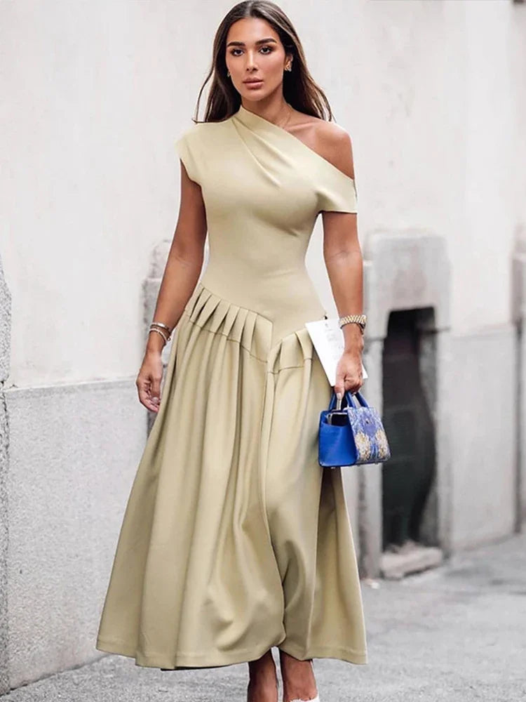 One-Shoulder Dress – High Waist