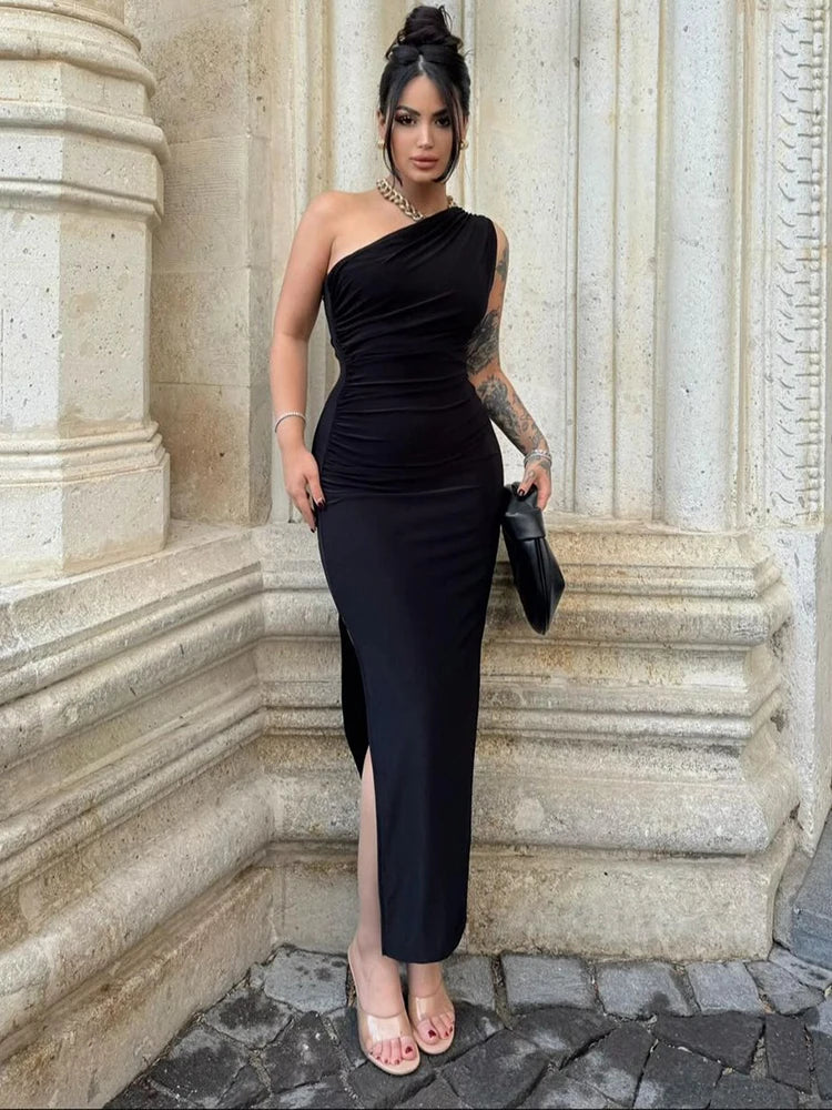 Sleeveless / Backless Slim Maxi Dress