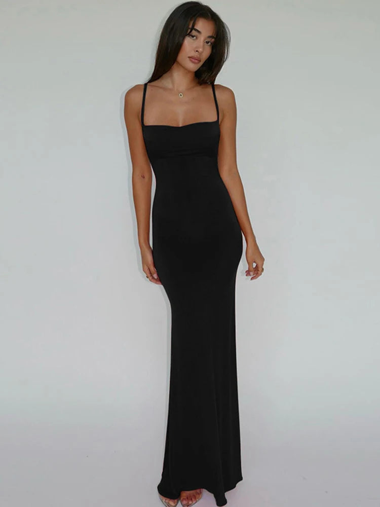 Hugcitar Backless Maxi Dress