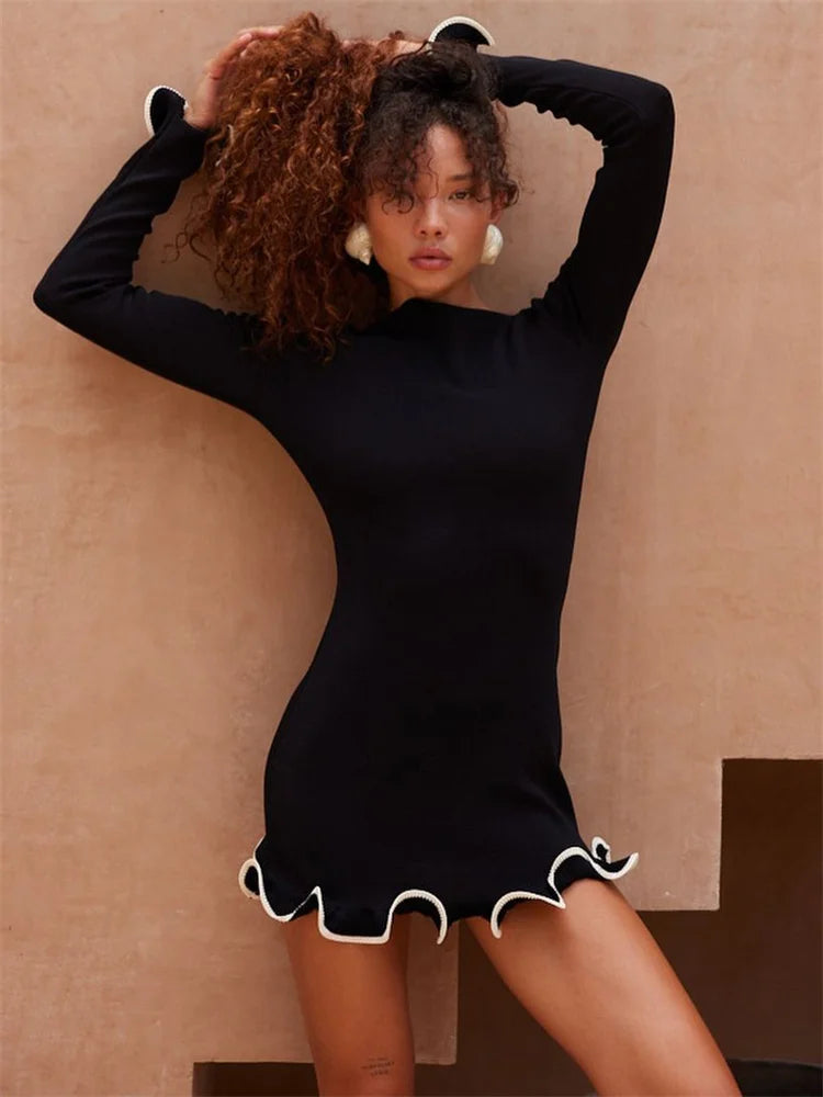 High Waist Mini Dress