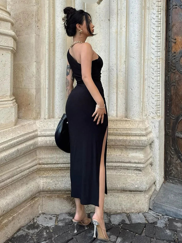 Sleeveless / Backless Slim Maxi Dress