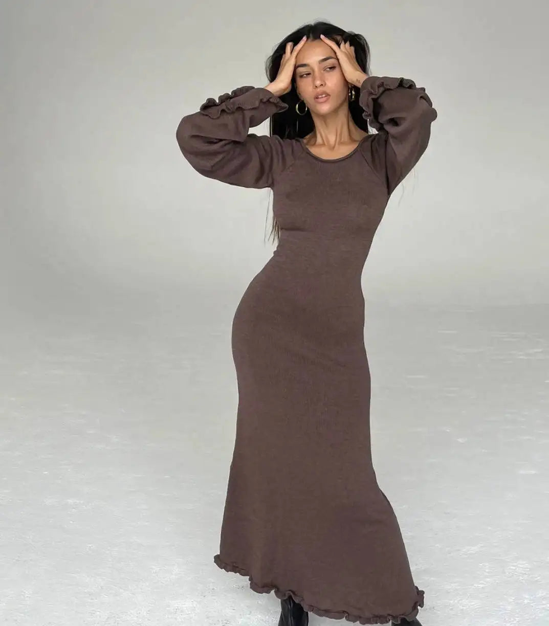 Knitted Sweater Maxi Dress