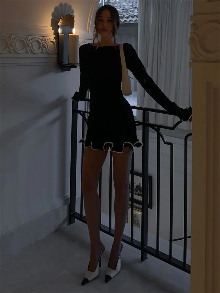 High Waist Mini Dress