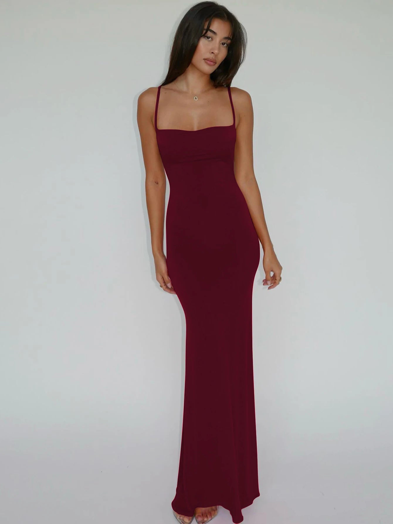 Hugcitar Backless Maxi Dress