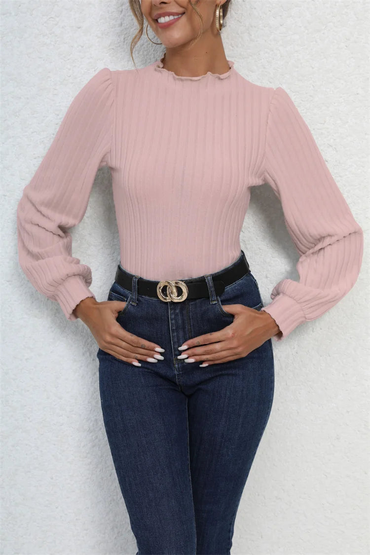 Ribbed Knit Bodysuit Top