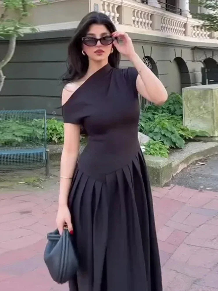 One-Shoulder Dress – High Waist