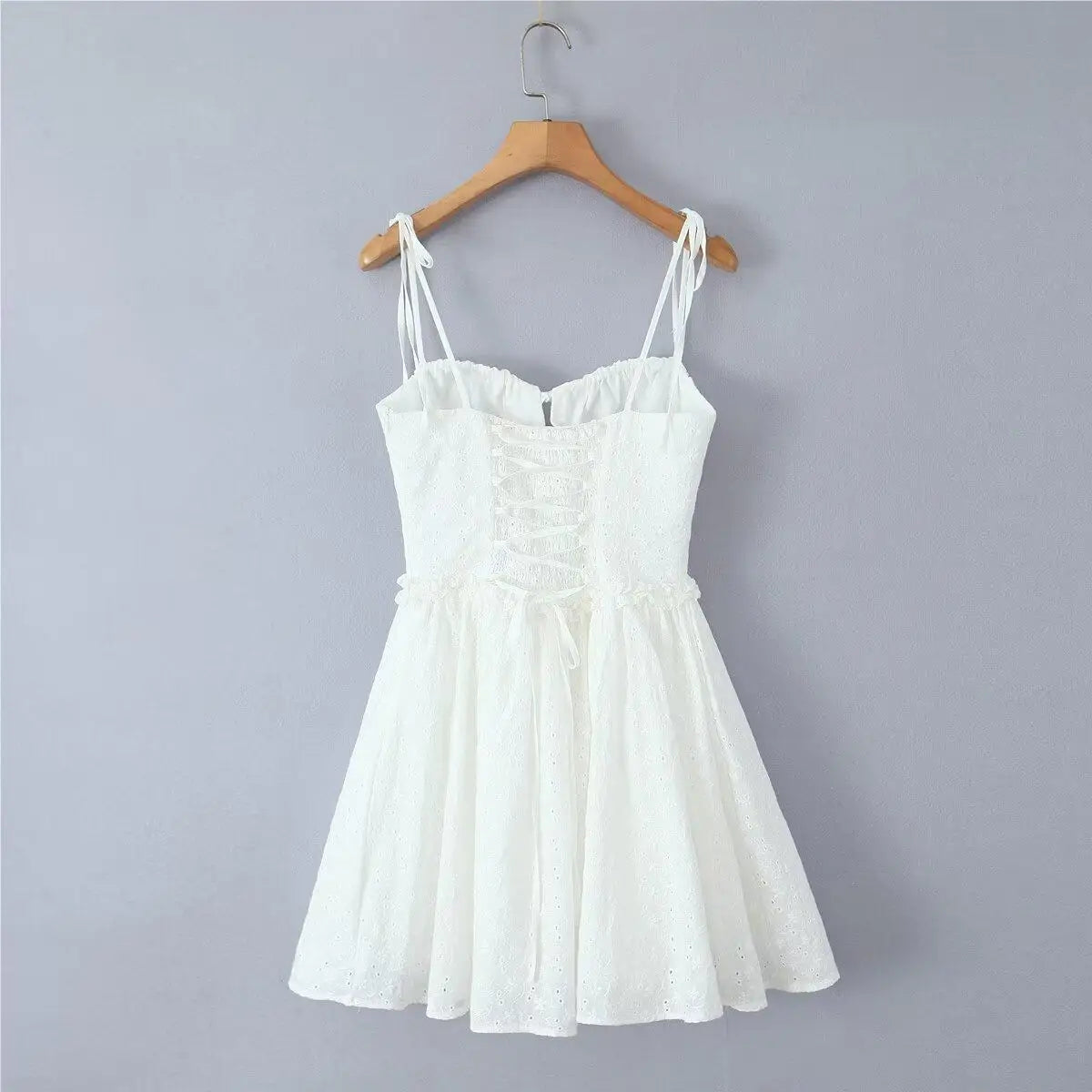 Mini Dress Ruffle - Lace up