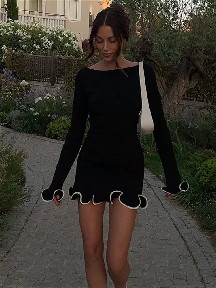 High Waist Mini Dress