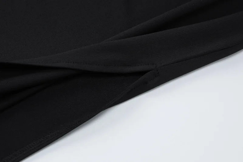 Long Sleeve Maxi Dress & High Split Fashion