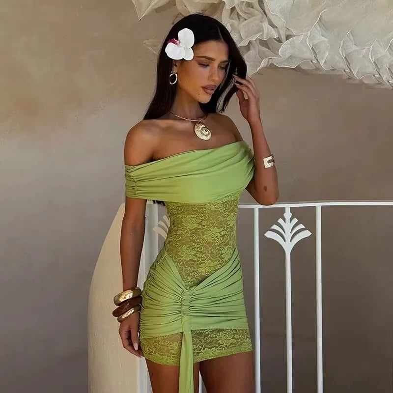Off-Shoulder Bodycon Mini Dress