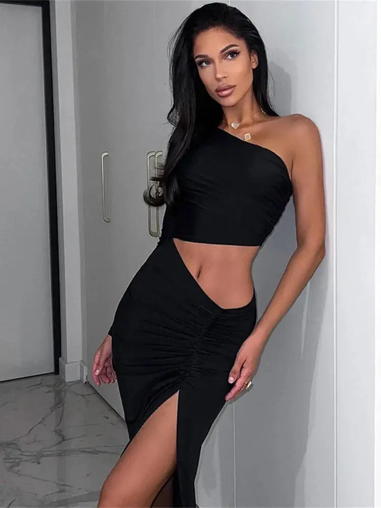 Cut-Out One Shoulder Dress