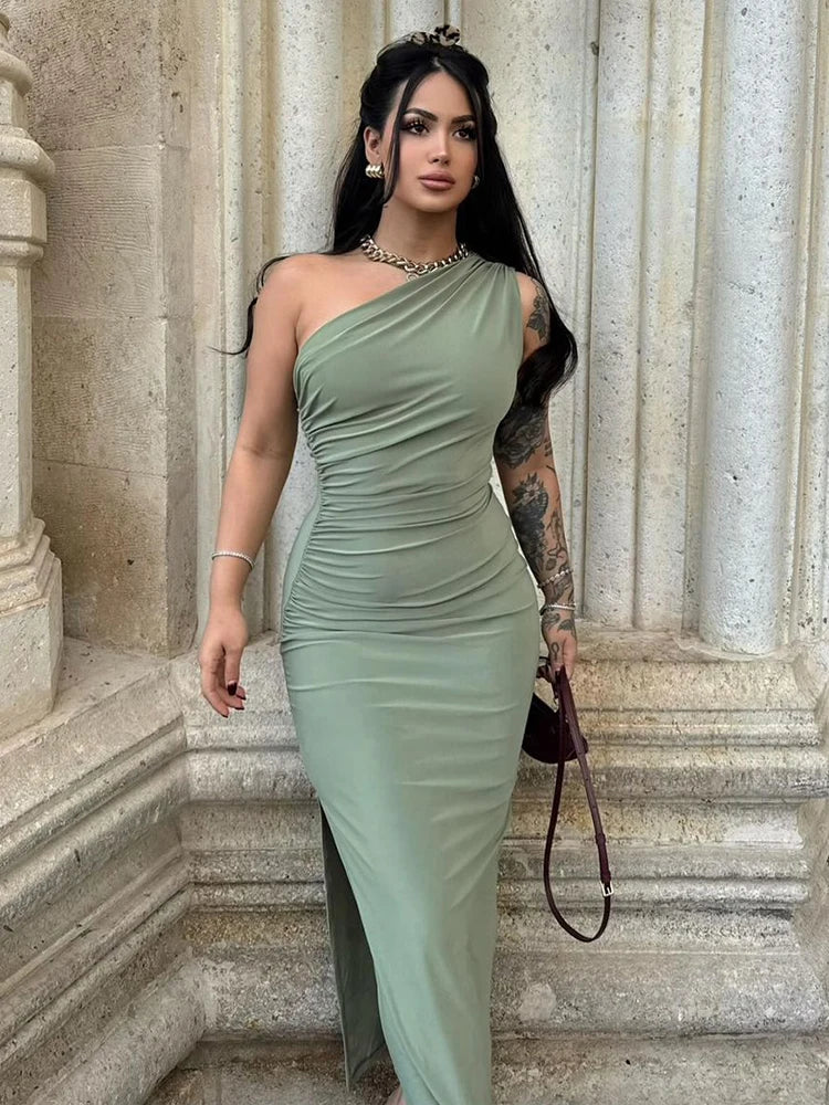 Sleeveless / Backless Slim Maxi Dress