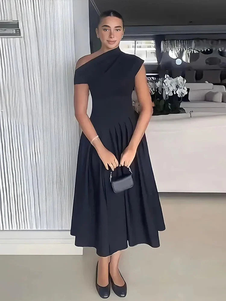 One-Shoulder Dress – High Waist