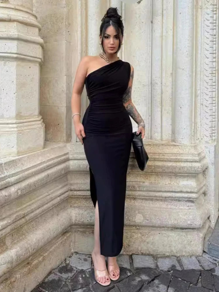 Sleeveless / Backless Slim Maxi Dress
