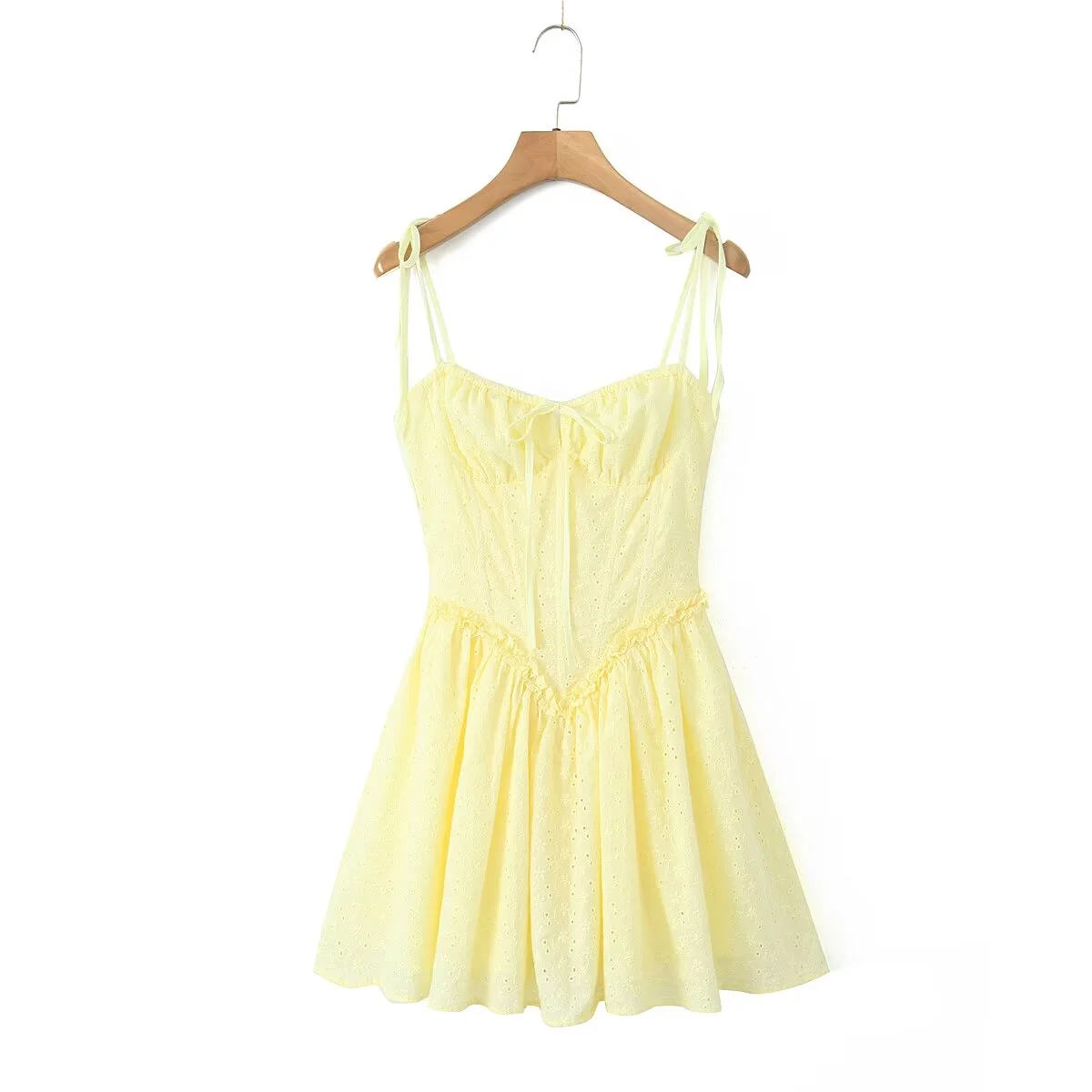 Mini Dress Ruffle - Lace up