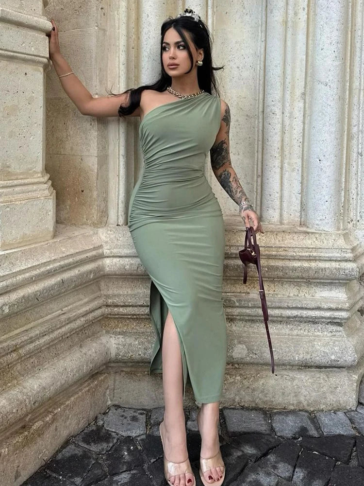 Sleeveless / Backless Slim Maxi Dress