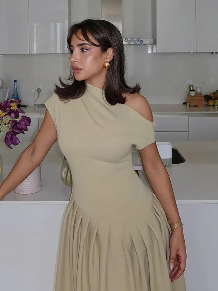 One-Shoulder Dress – High Waist