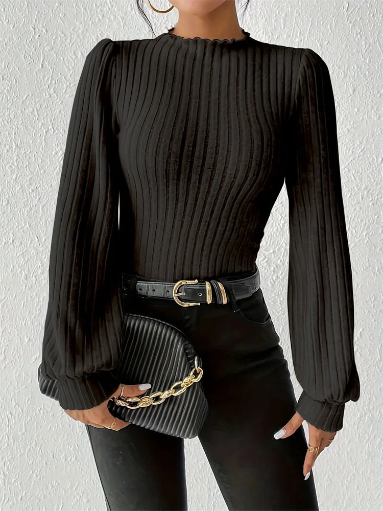 Ribbed Knit Bodysuit Top
