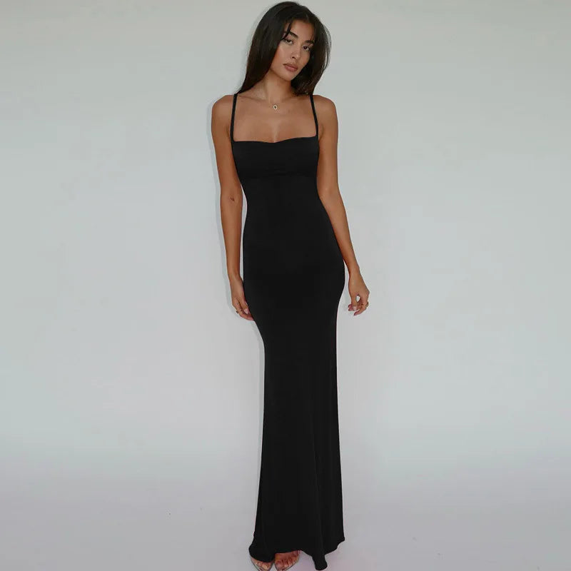 Hugcitar Backless Maxi Dress