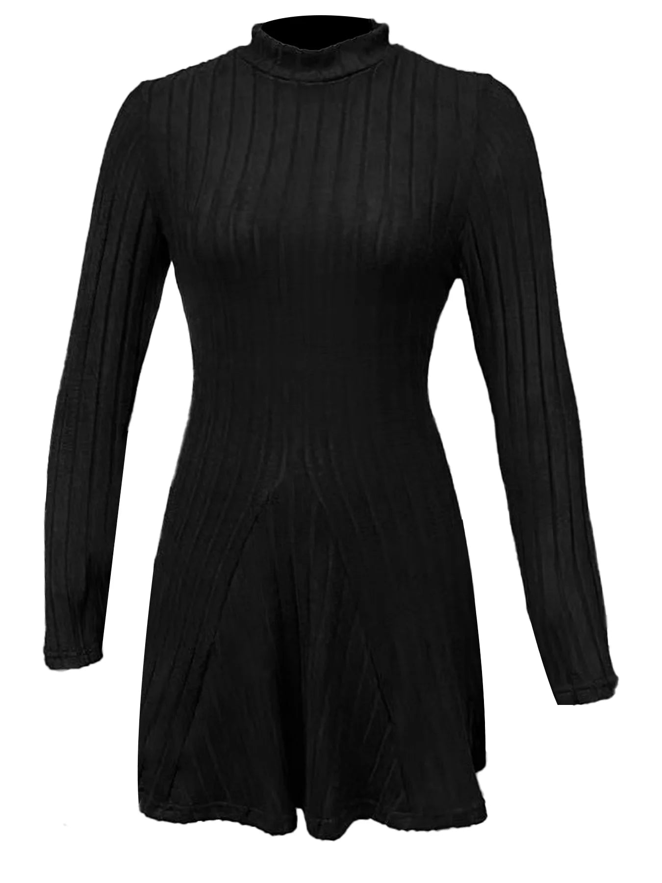 Long Sleeve Slim Fit A-Line Dress